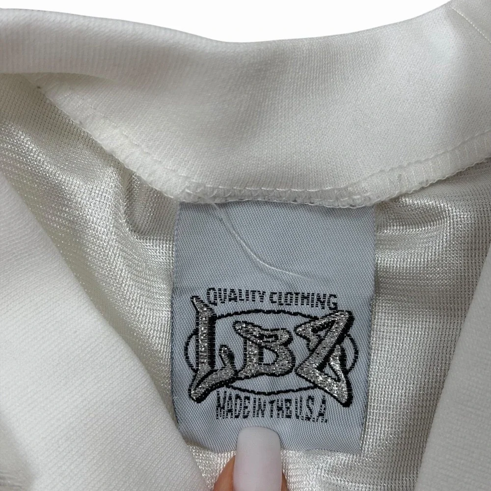 Vintage‎ 90s LBZ Motocross Jersey Adult Sz XL Stars Stripes Made in USA in White